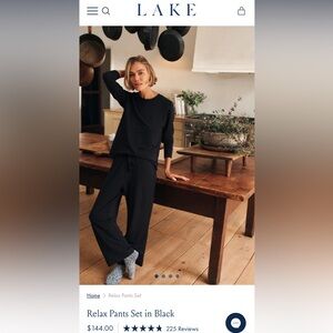 Women's Black Relax Pants Set